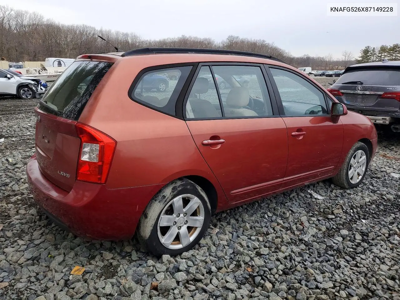 2008 Kia Rondo Lx VIN: KNAFG526X87149228 Lot: 73126765
