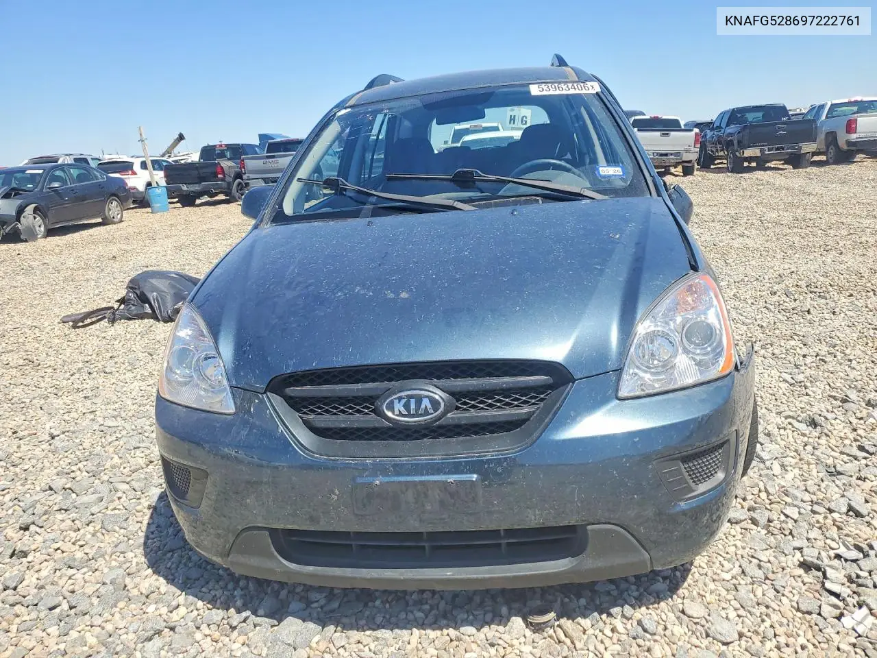 2009 Kia Rondo Base VIN: KNAFG528697222761 Lot: 53963406