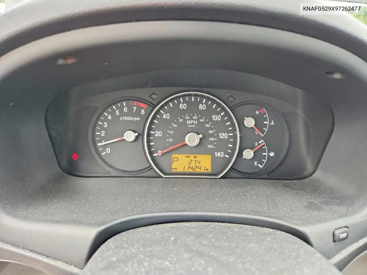 2009 Kia Rondo Base VIN: KNAFG529X97262477 Lot: 58422666
