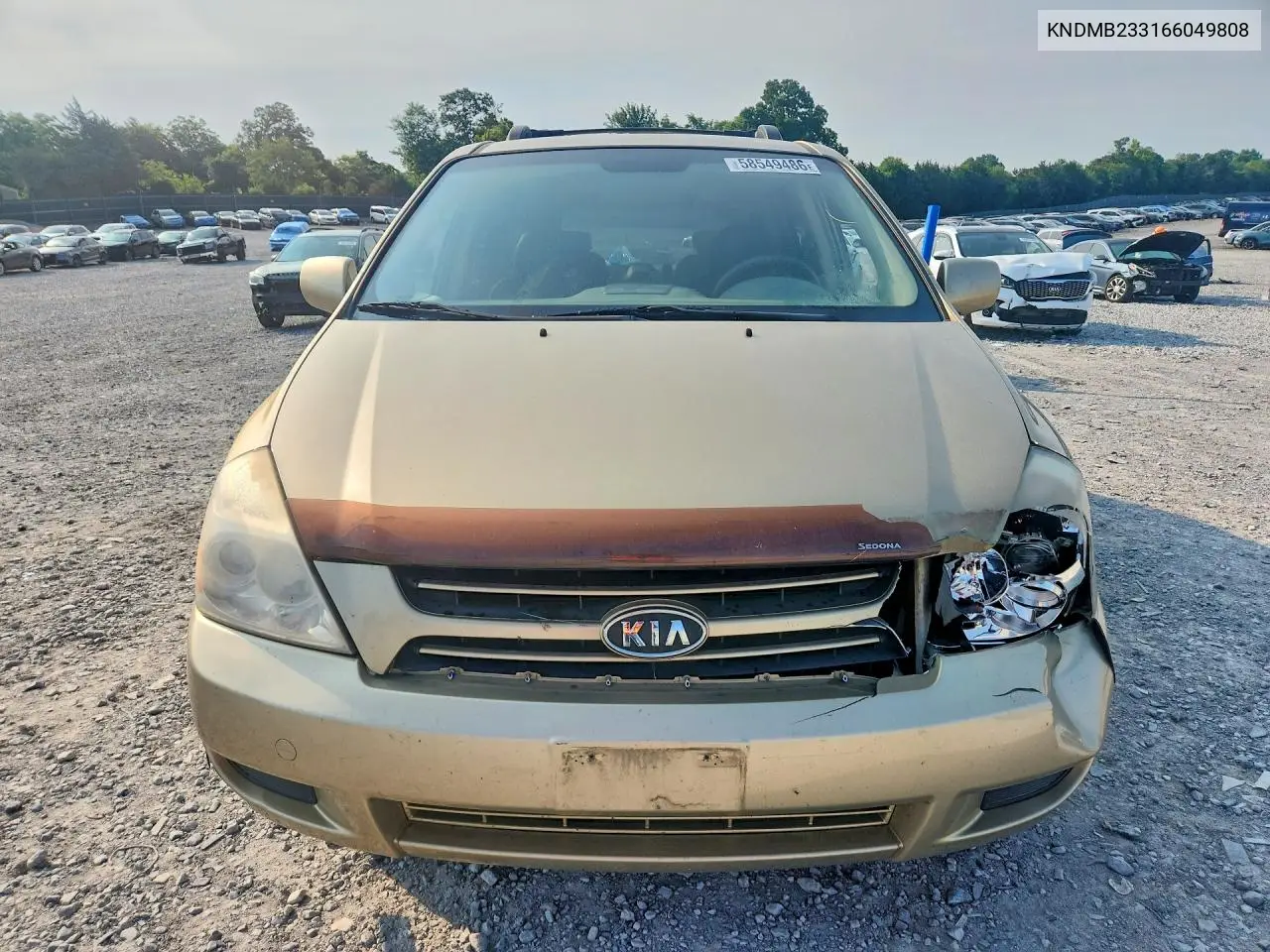 2006 Kia Sedona Lx VIN: KNDMB233166049808 Lot: 58549486