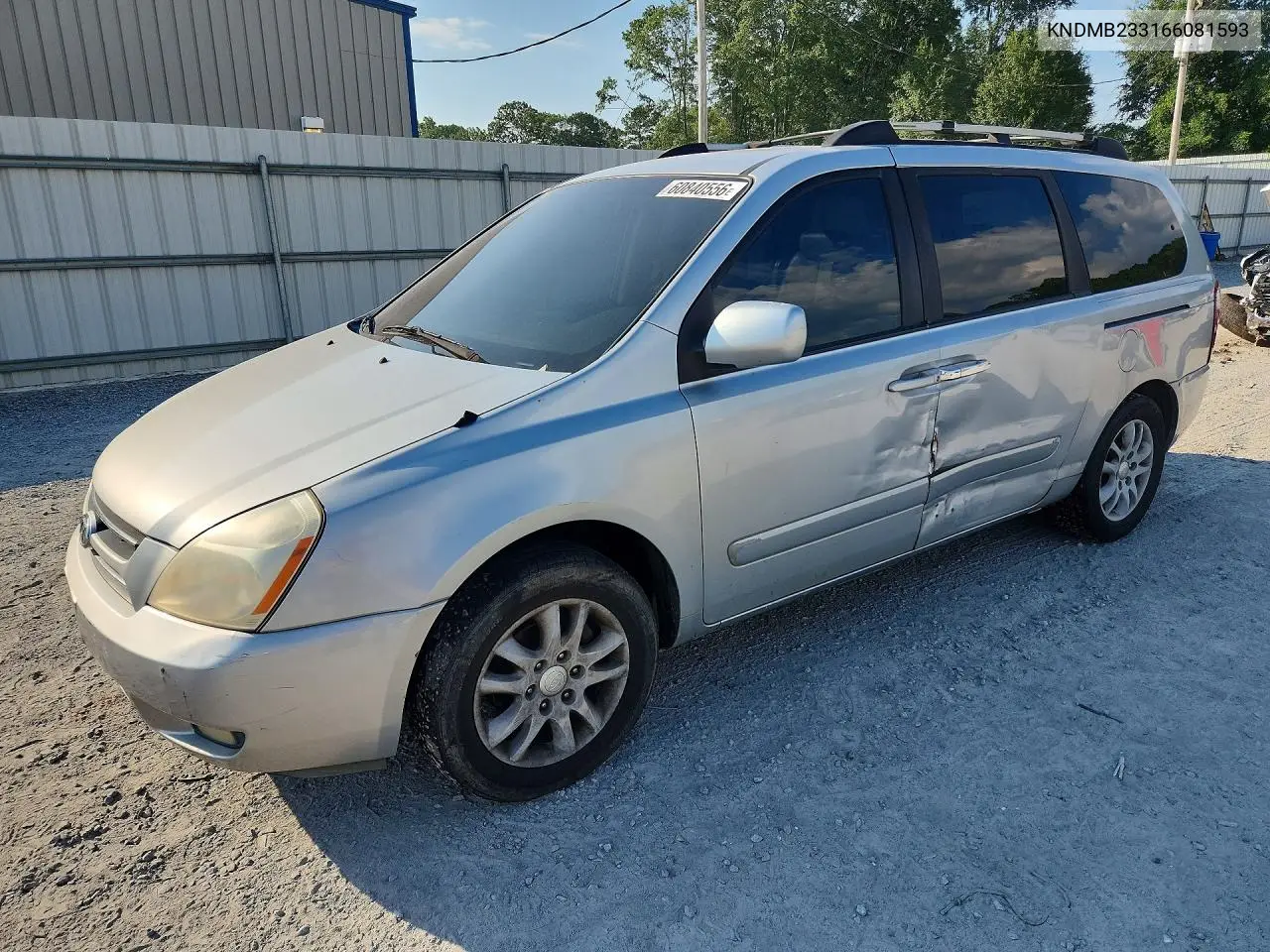 2006 Kia Sedona Lx VIN: KNDMB233166081593 Lot: 60840556
