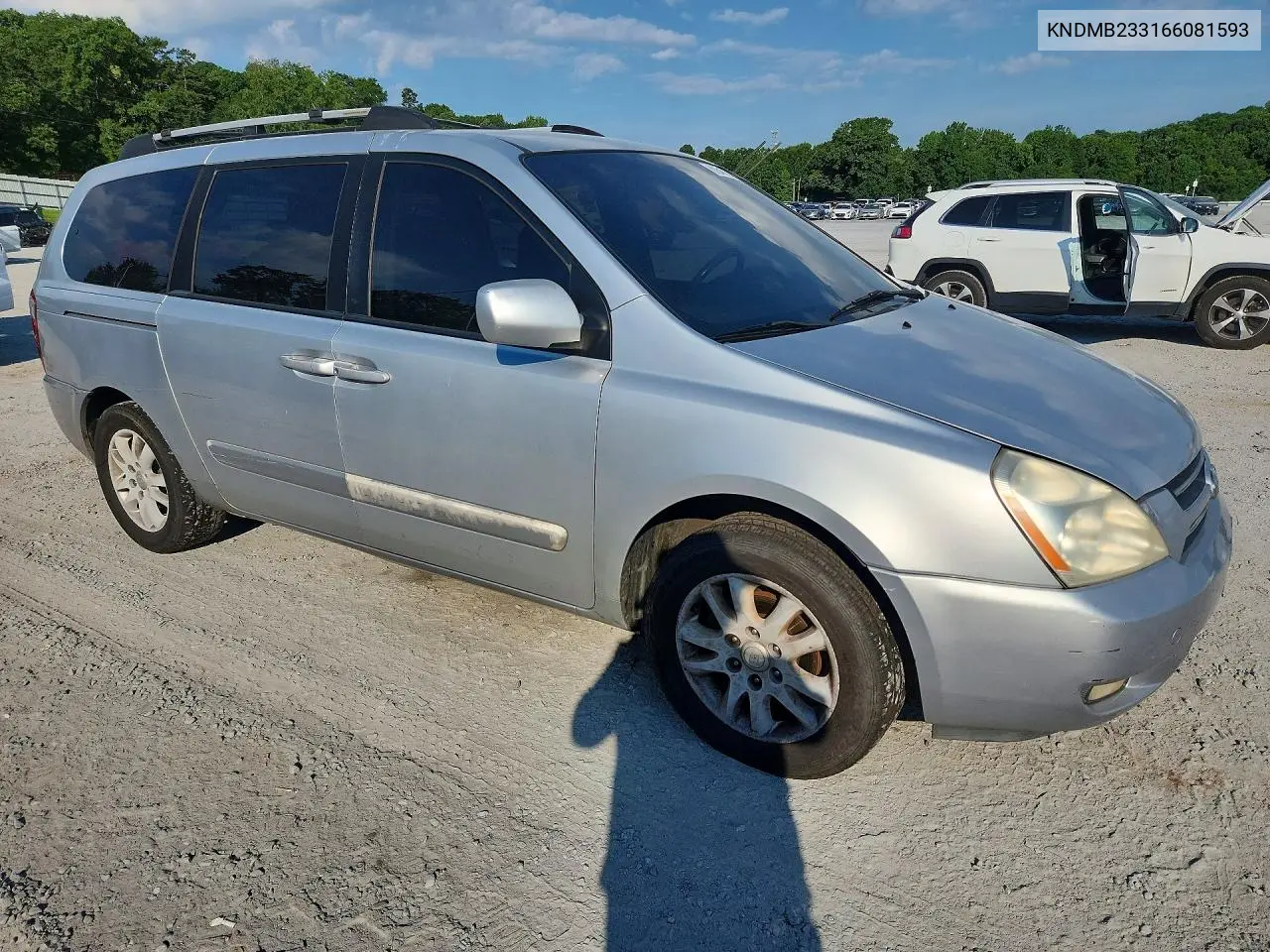 2006 Kia Sedona Lx VIN: KNDMB233166081593 Lot: 60840556