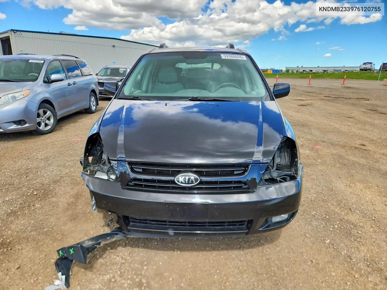 2007 Kia Sedona Base VIN: KNDMB233976120755 Lot: 59366626