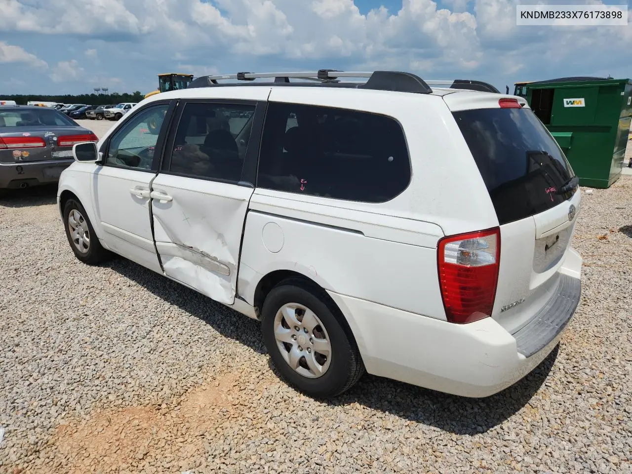 2007 Kia Sedona Base VIN: KNDMB233X76173898 Lot: 59543686