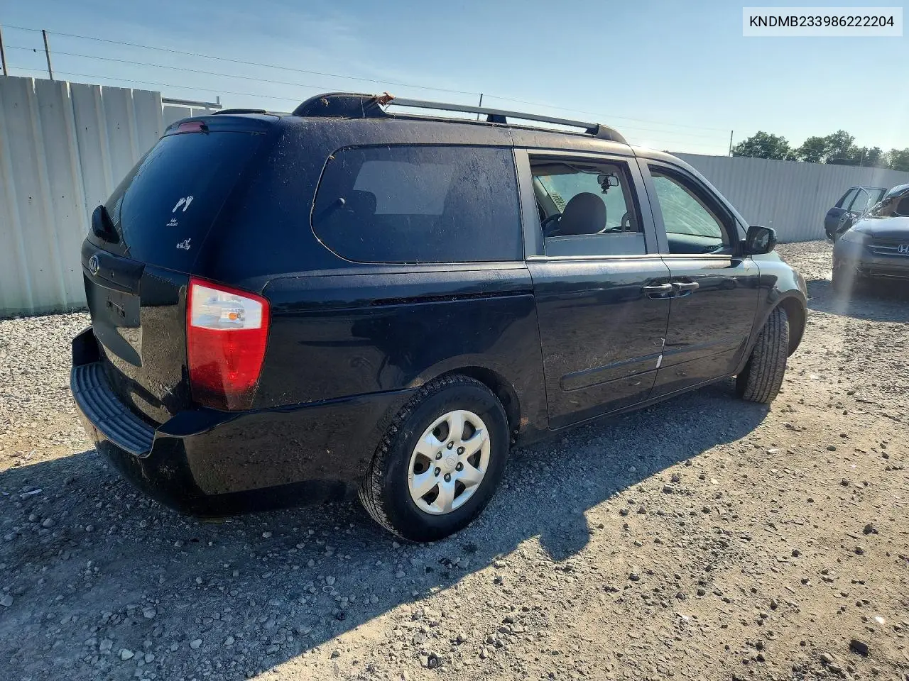 2008 Kia Sedona Lx VIN: KNDMB233986222204 Lot: 60056856