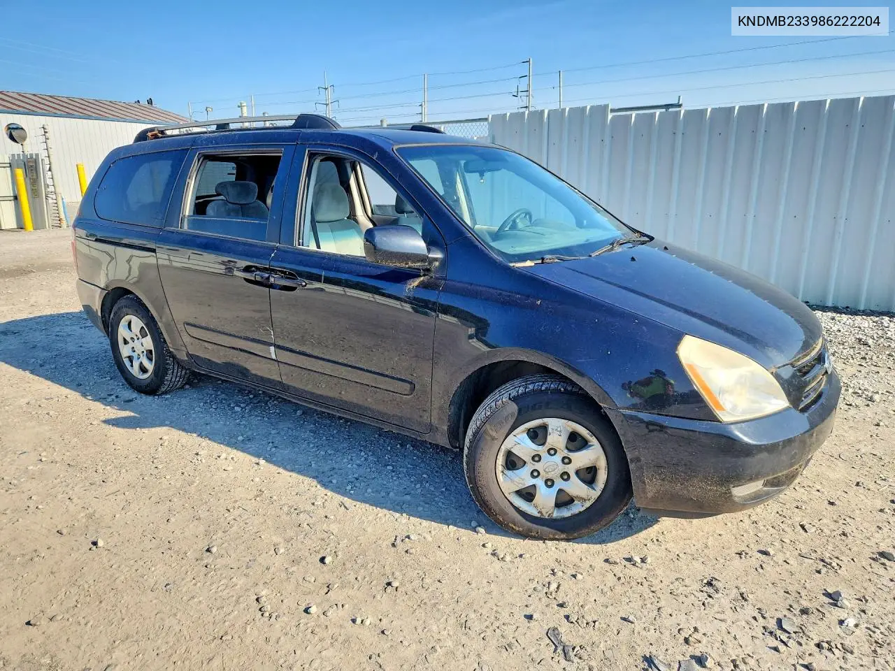 2008 Kia Sedona Lx VIN: KNDMB233986222204 Lot: 60056856