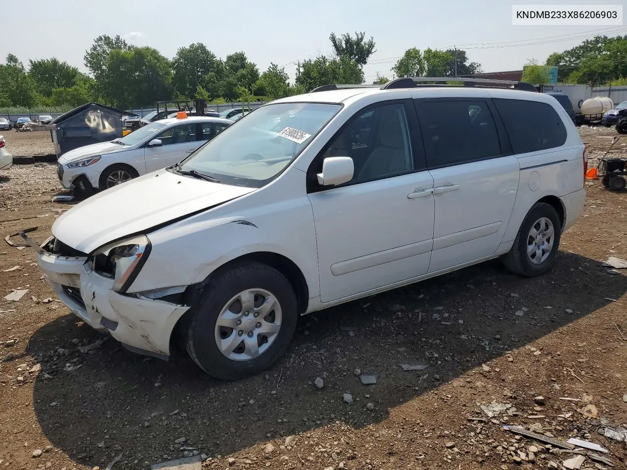 2008 Kia Sedona Lx VIN: KNDMB233X86206903 Lot: 61908526