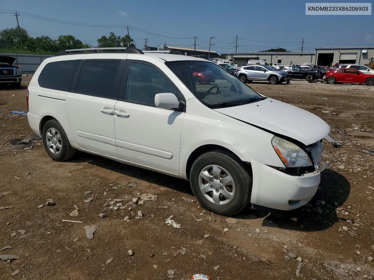 2008 Kia Sedona Lx VIN: KNDMB233X86206903 Lot: 61908526