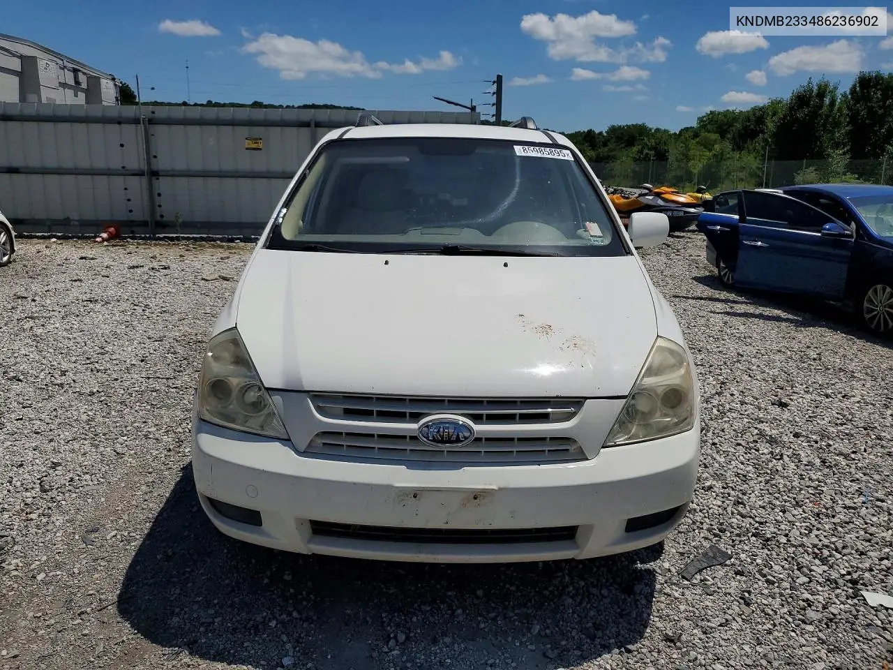 2008 Kia Sedona Lx VIN: KNDMB233486236902 Lot: 85985895