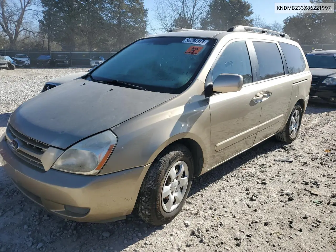 KNDMB233X86221997 2008 Kia Sedona Ex