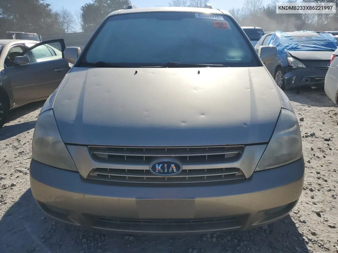 KNDMB233X86221997 2008 Kia Sedona Ex
