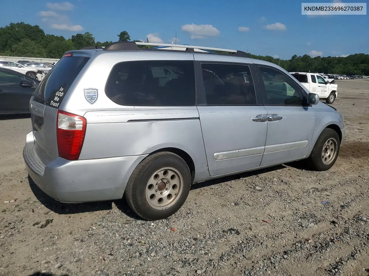 2009 Kia Sedona Lx VIN: KNDMB233696270387 Lot: 58003986