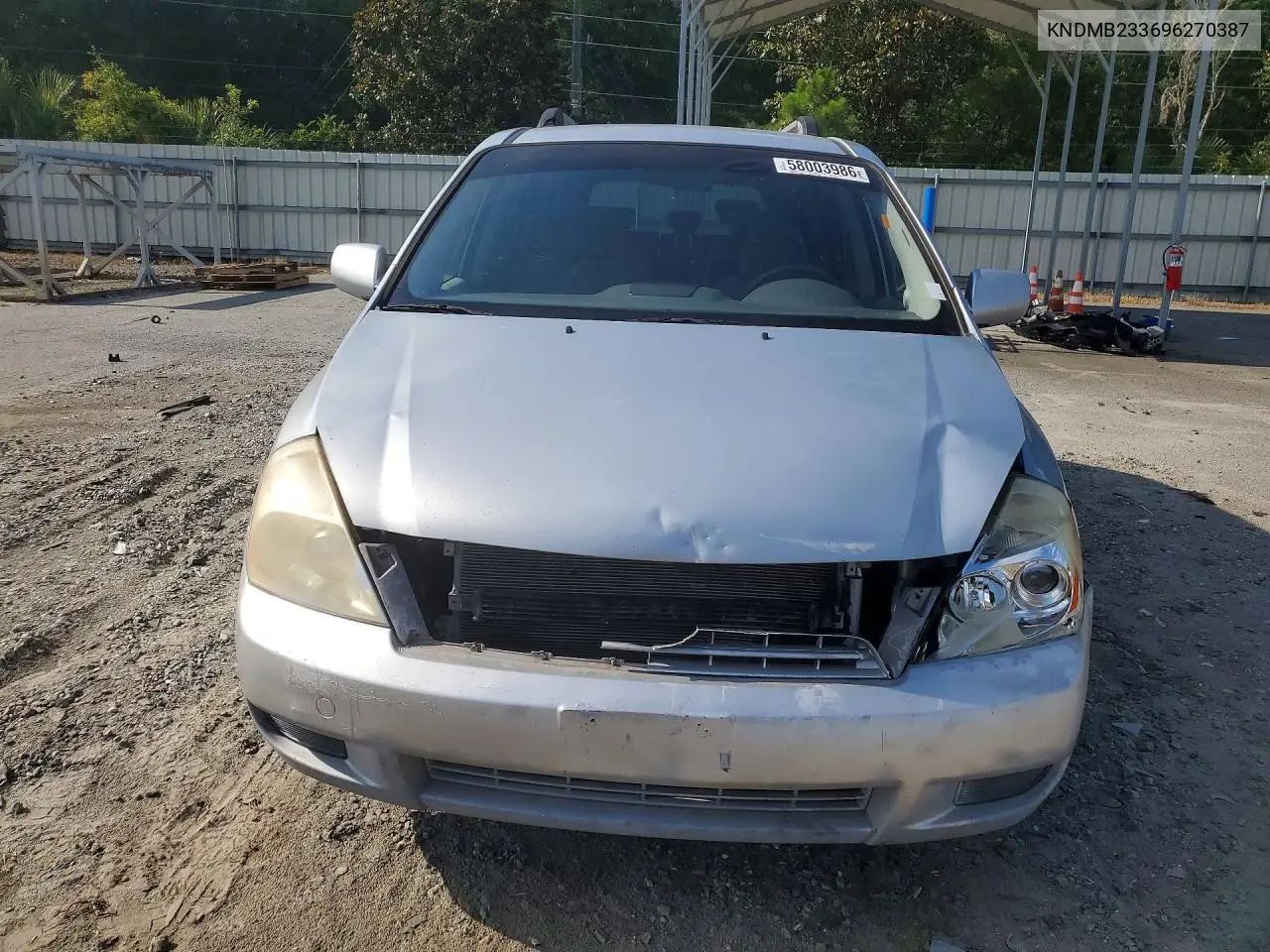 2009 Kia Sedona Lx VIN: KNDMB233696270387 Lot: 58003986
