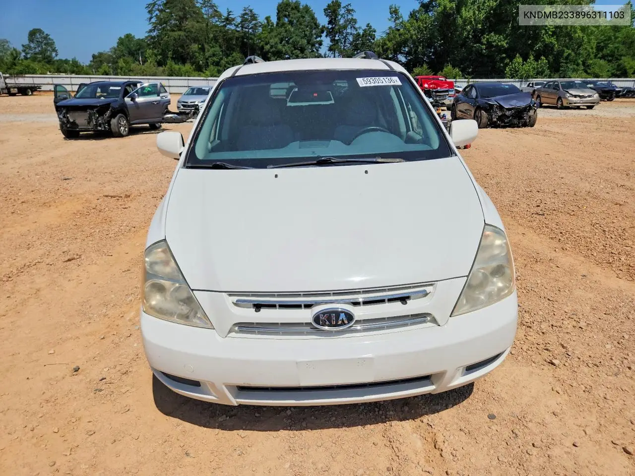 2009 Kia Sedona Lx VIN: KNDMB233896311103 Lot: 59305136