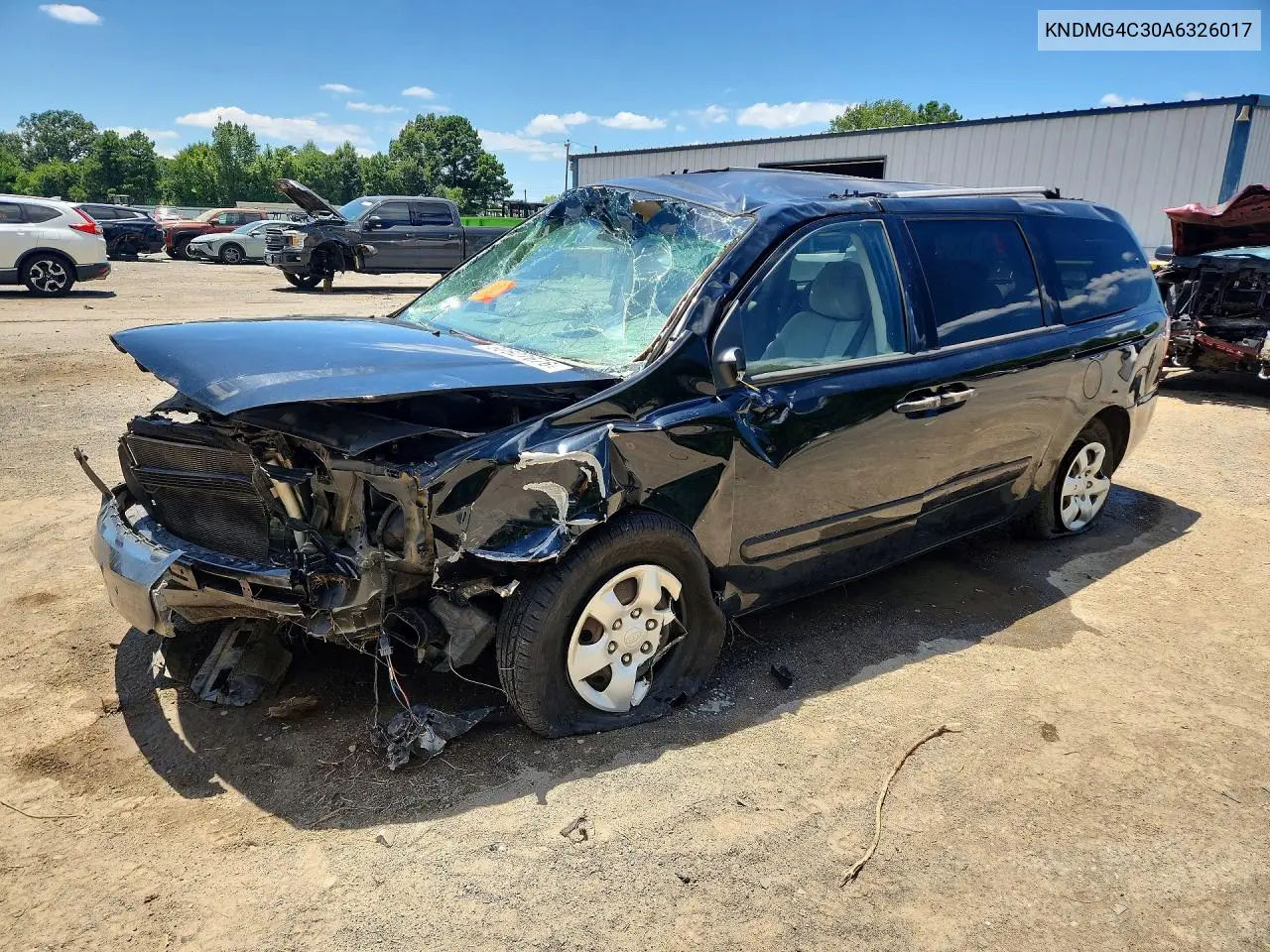 2010 Kia Sedona Lx VIN: KNDMG4C30A6326017 Lot: 60627676