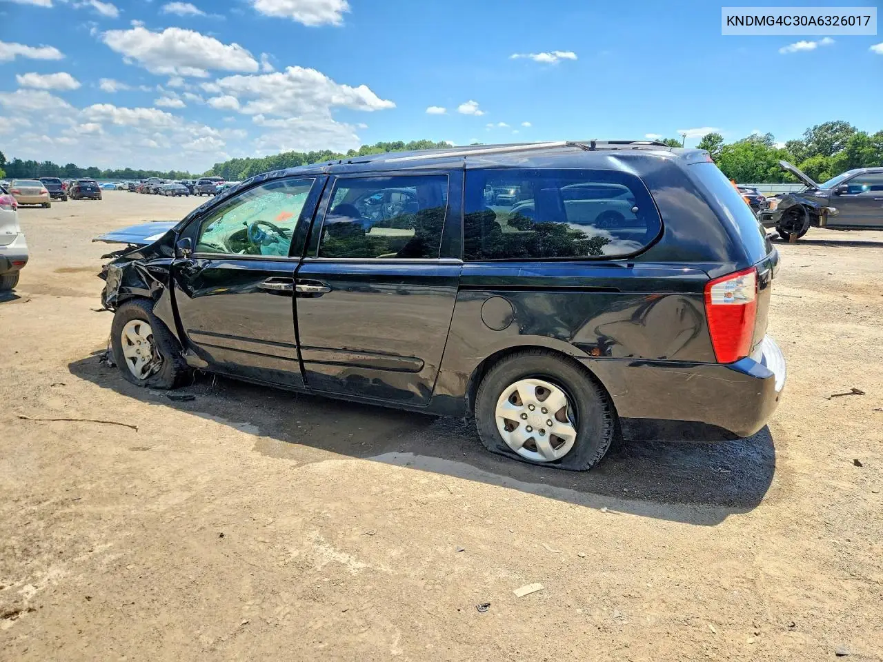 2010 Kia Sedona Lx VIN: KNDMG4C30A6326017 Lot: 60627676