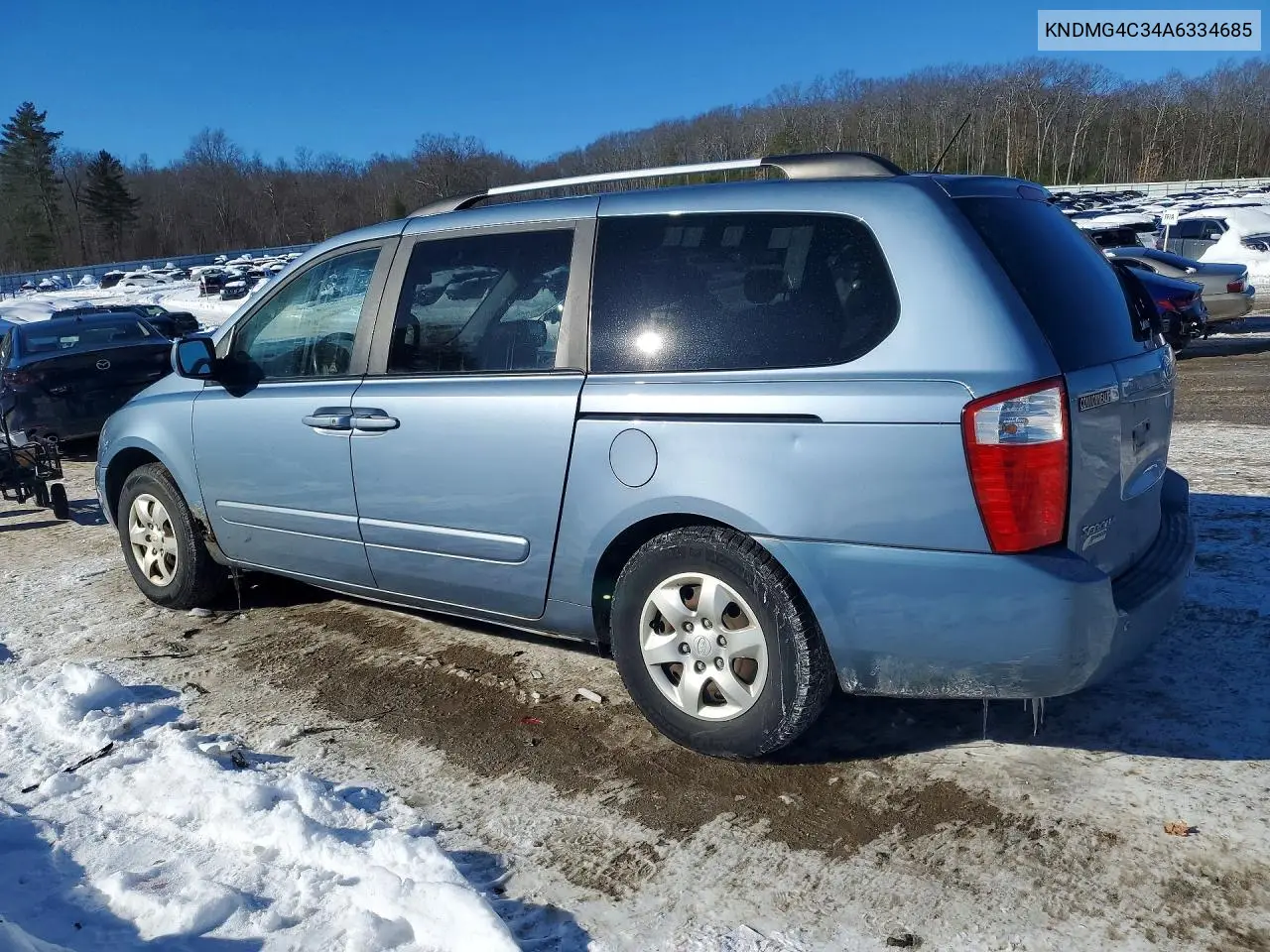 2010 Kia Sedona Lx VIN: KNDMG4C34A6334685 Lot: 74813895