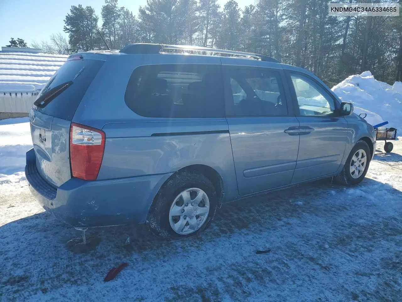 2010 Kia Sedona Lx VIN: KNDMG4C34A6334685 Lot: 74813895