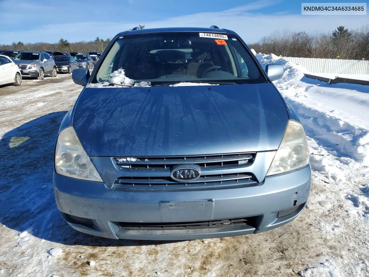 2010 Kia Sedona Lx VIN: KNDMG4C34A6334685 Lot: 74813895