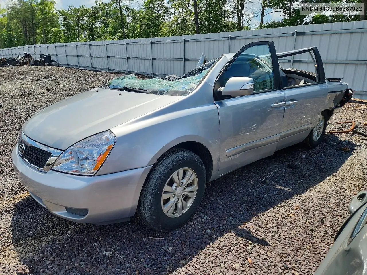2011 Kia Sedona Lx VIN: KNDMG4C79B6387922 Lot: 59243266