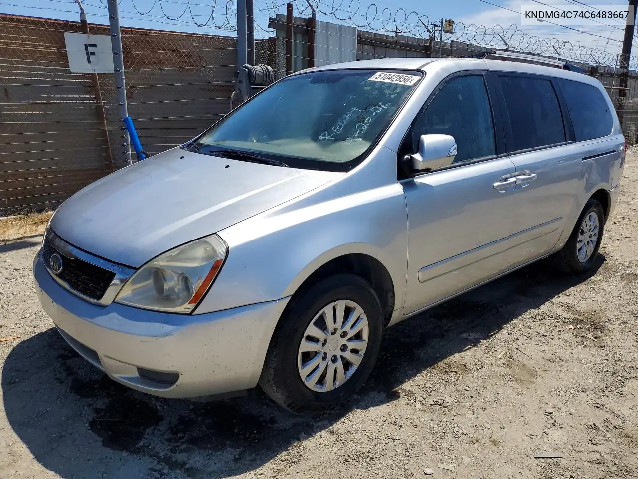 KNDMG4C74C6483667 2012 Kia Sedona Lx
