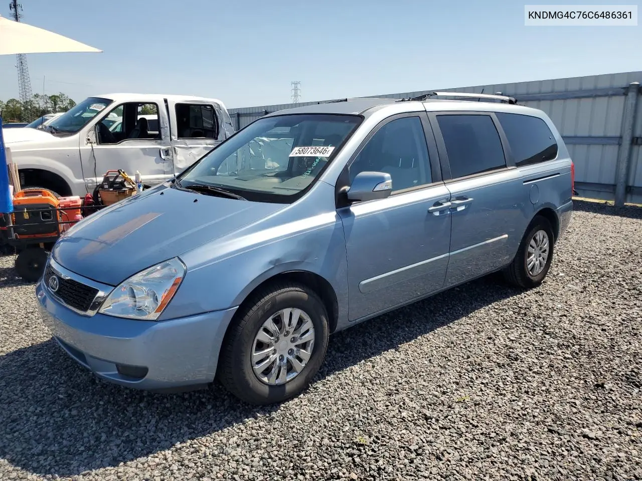 2012 Kia Sedona Lx VIN: KNDMG4C76C6486361 Lot: 58073646