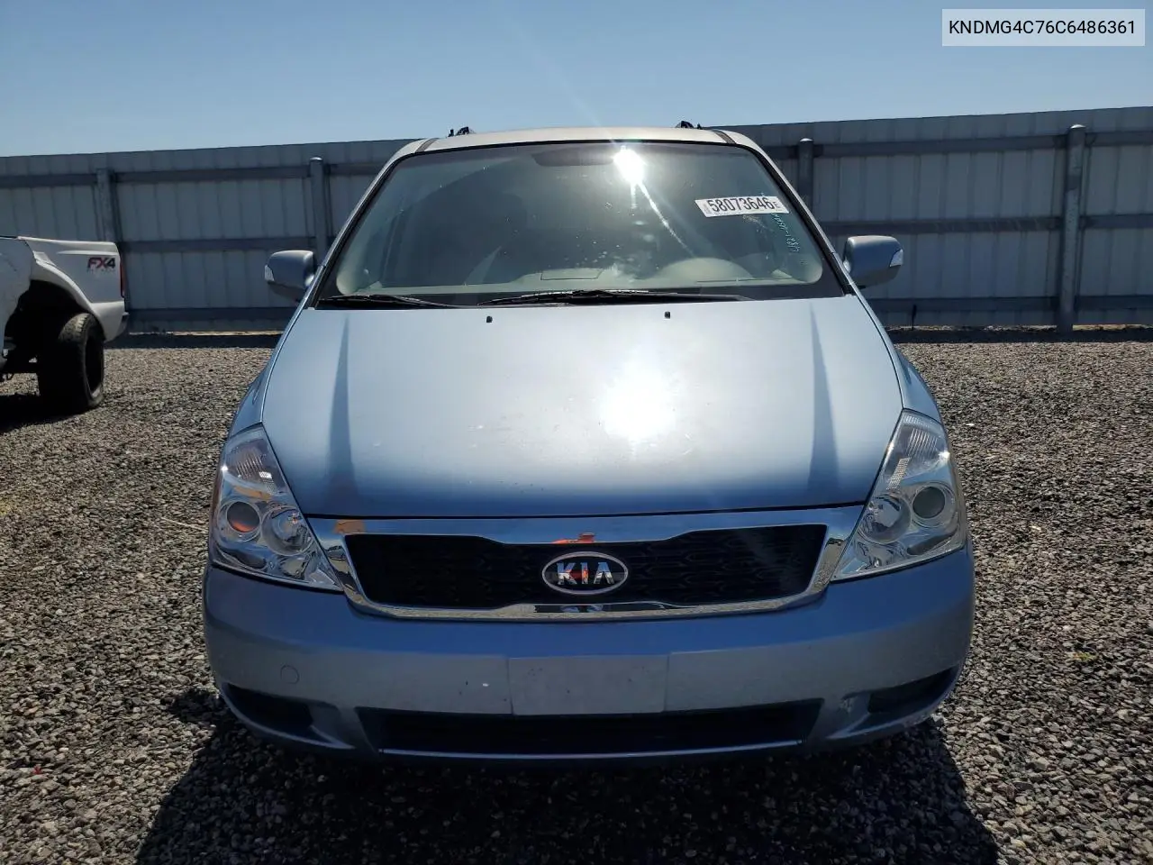 2012 Kia Sedona Lx VIN: KNDMG4C76C6486361 Lot: 58073646