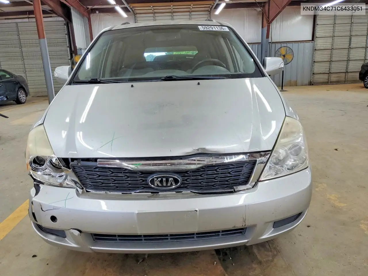 2012 Kia Sedona Lx VIN: KNDMG4C71C6433051 Lot: 59291136