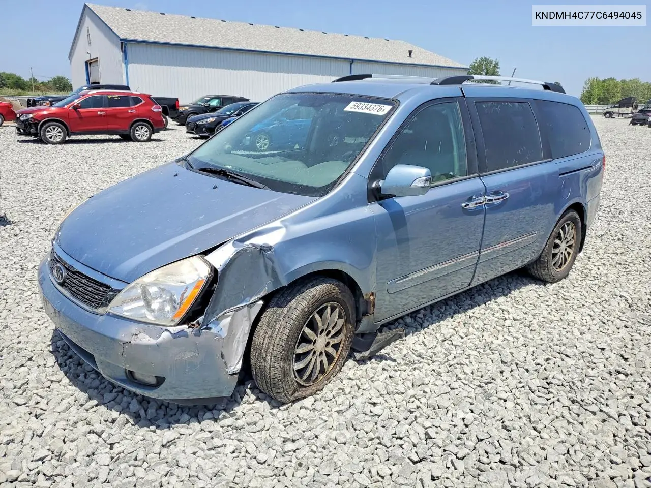 2012 Kia Sedona Ex VIN: KNDMH4C77C6494045 Lot: 59334376