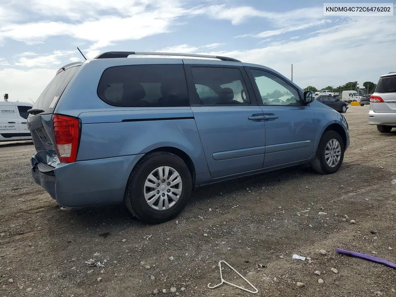 2012 Kia Sedona Lx VIN: KNDMG4C72C6476202 Lot: 61486936