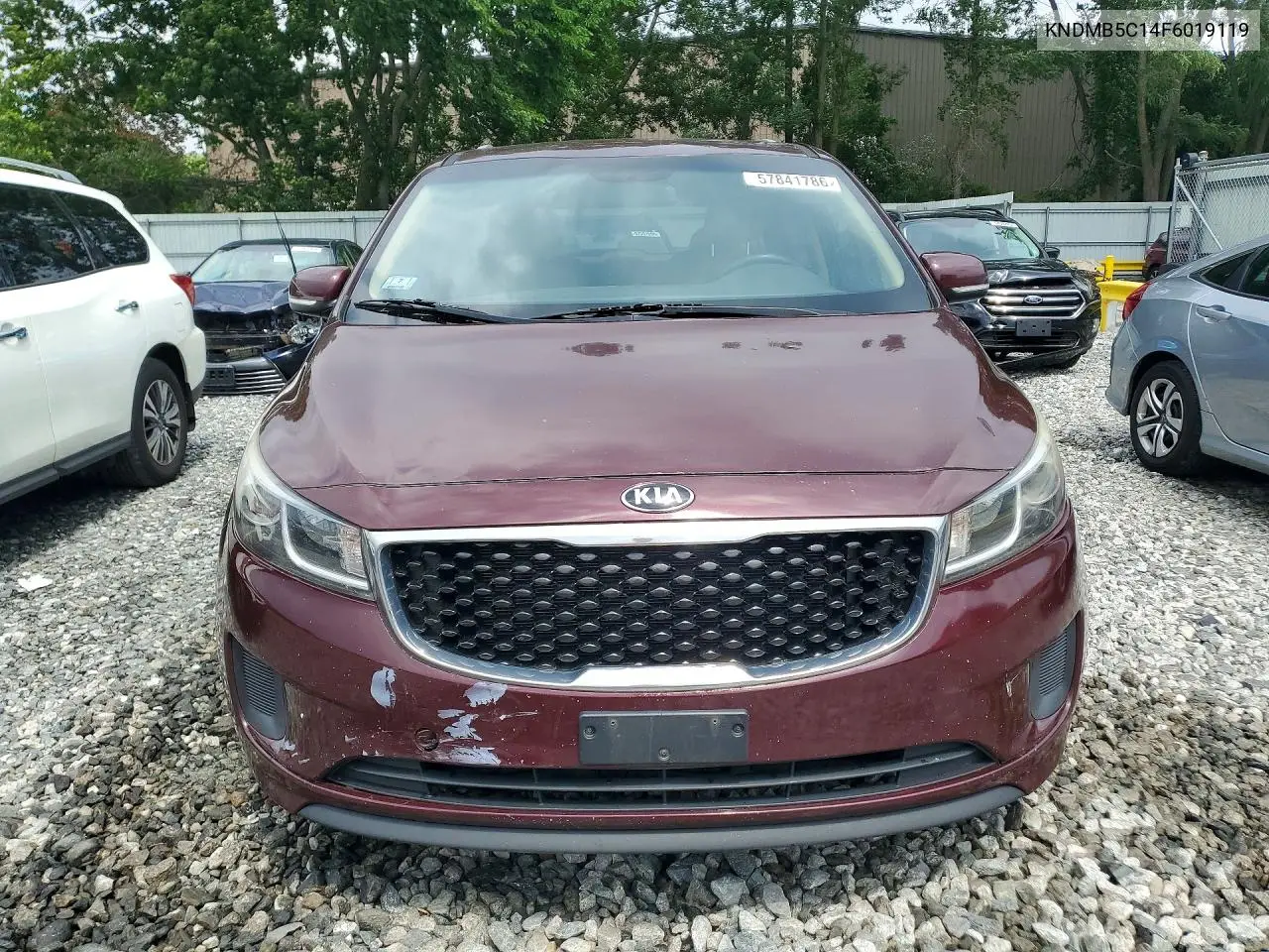2015 Kia Sedona Lx VIN: KNDMB5C14F6019119 Lot: 57841786