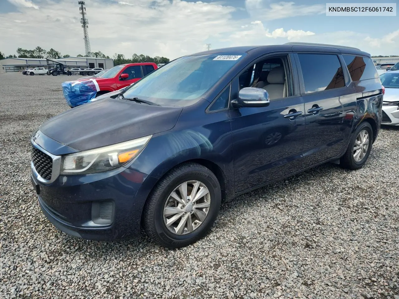 2015 Kia Sedona Lx VIN: KNDMB5C12F6061742 Lot: 61120476