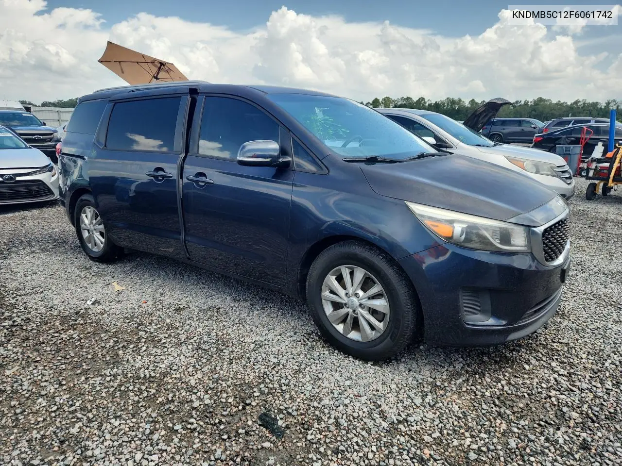 2015 Kia Sedona Lx VIN: KNDMB5C12F6061742 Lot: 61120476