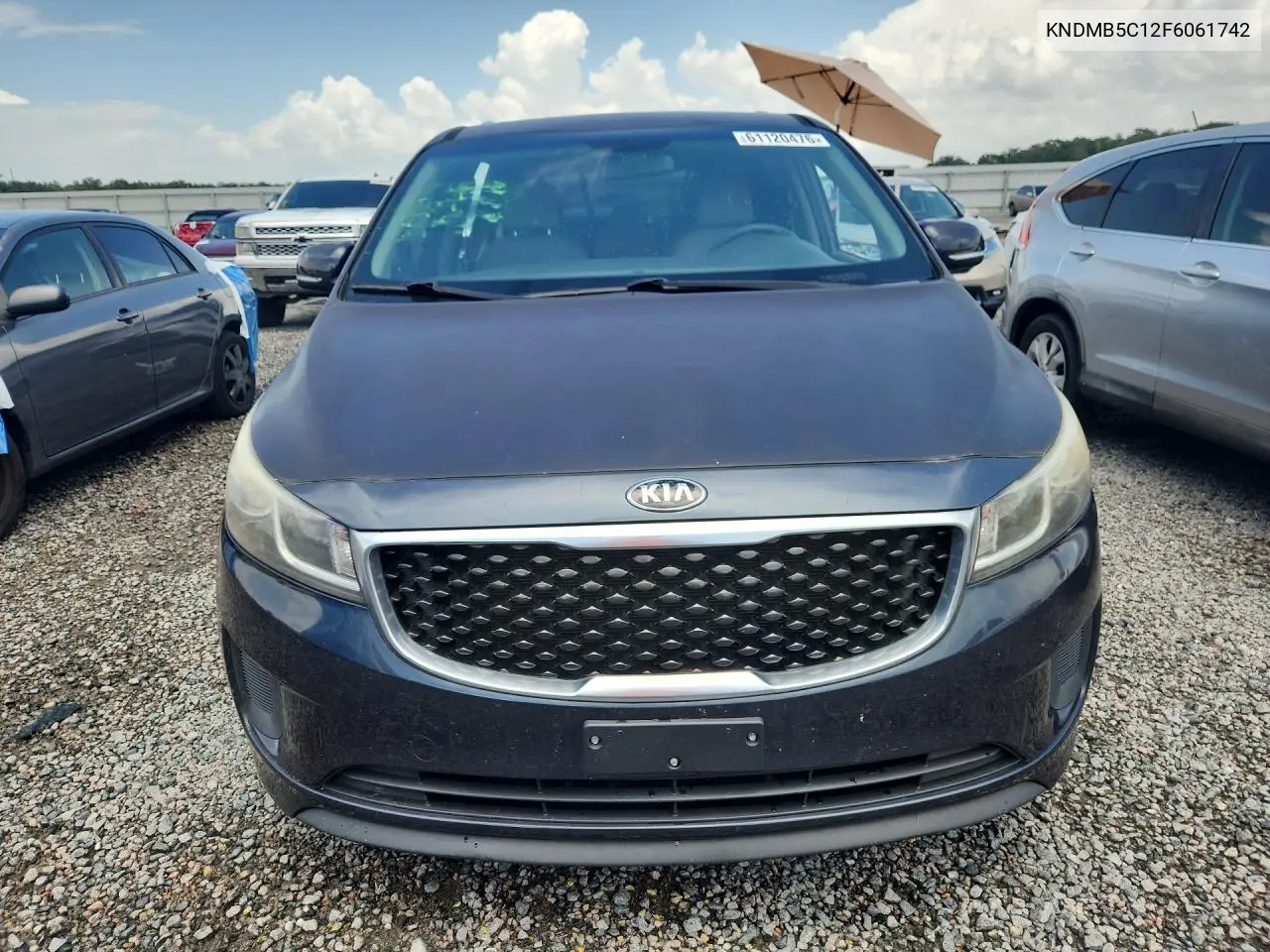 2015 Kia Sedona Lx VIN: KNDMB5C12F6061742 Lot: 61120476