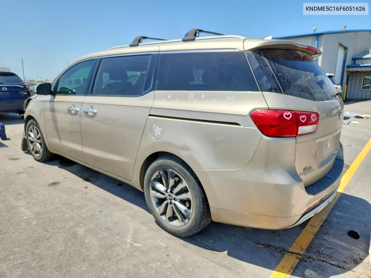 2015 Kia Sedona VIN: KNDME5C16F6051626 Lot: 62097116