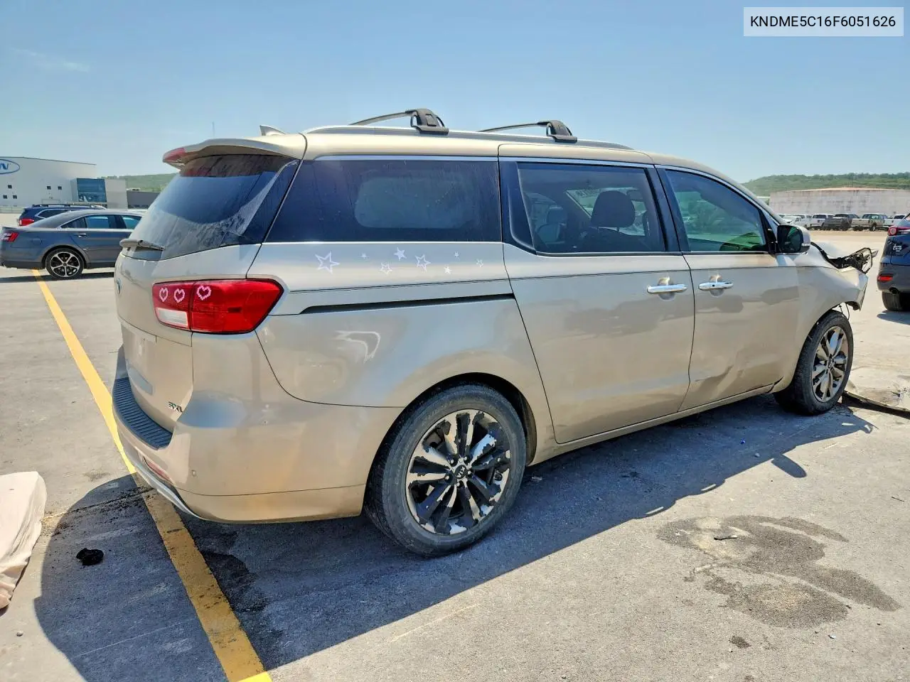 2015 Kia Sedona VIN: KNDME5C16F6051626 Lot: 62097116