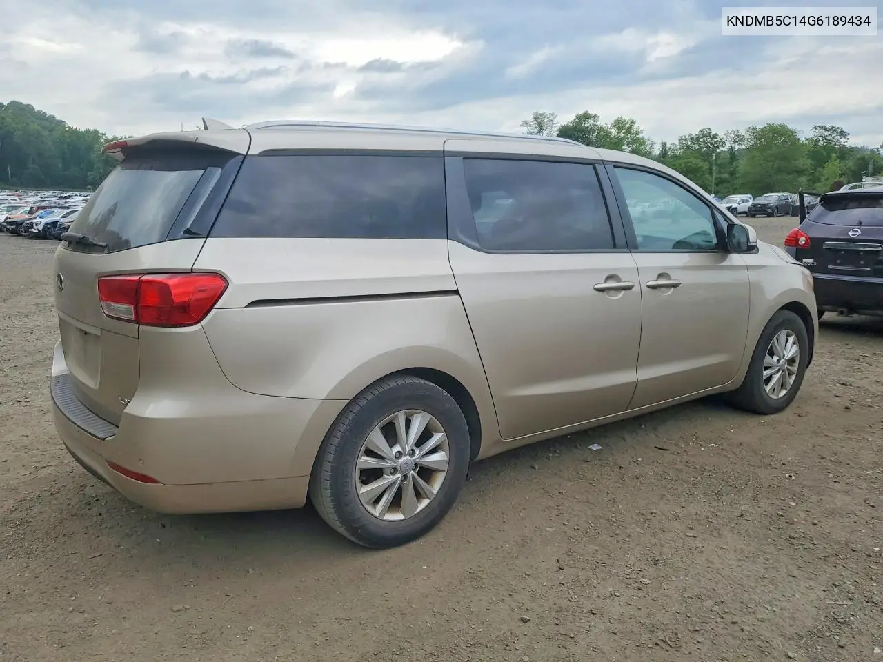 2016 Kia Sedona Lx VIN: KNDMB5C14G6189434 Lot: 57141586