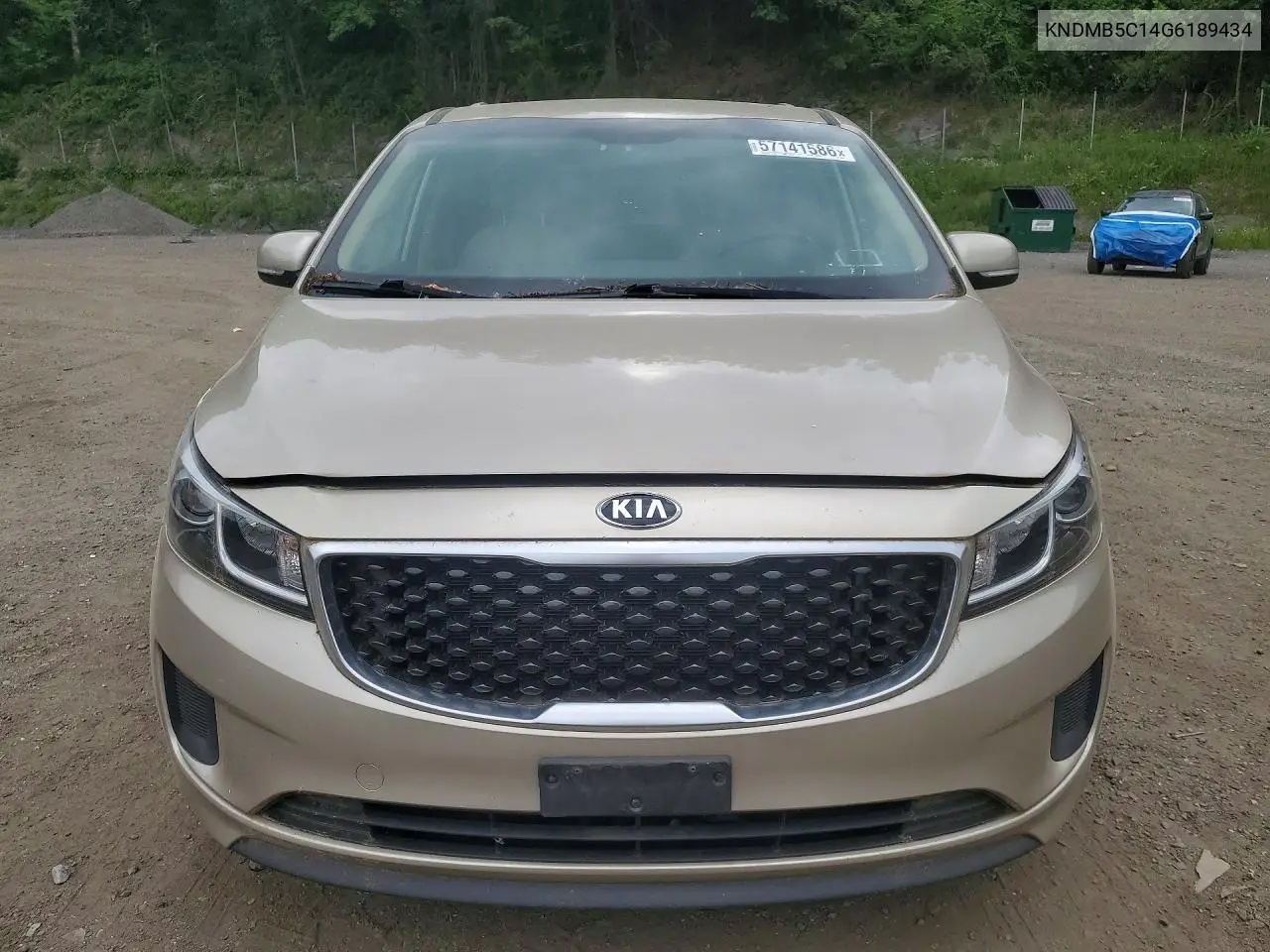 2016 Kia Sedona Lx VIN: KNDMB5C14G6189434 Lot: 57141586