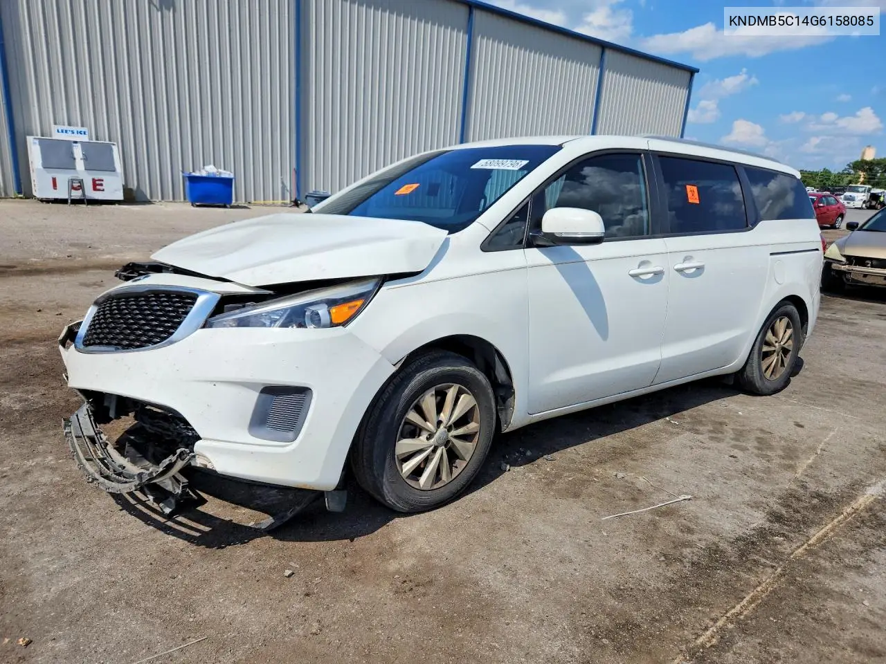 2016 Kia Sedona Lx VIN: KNDMB5C14G6158085 Lot: 58099796