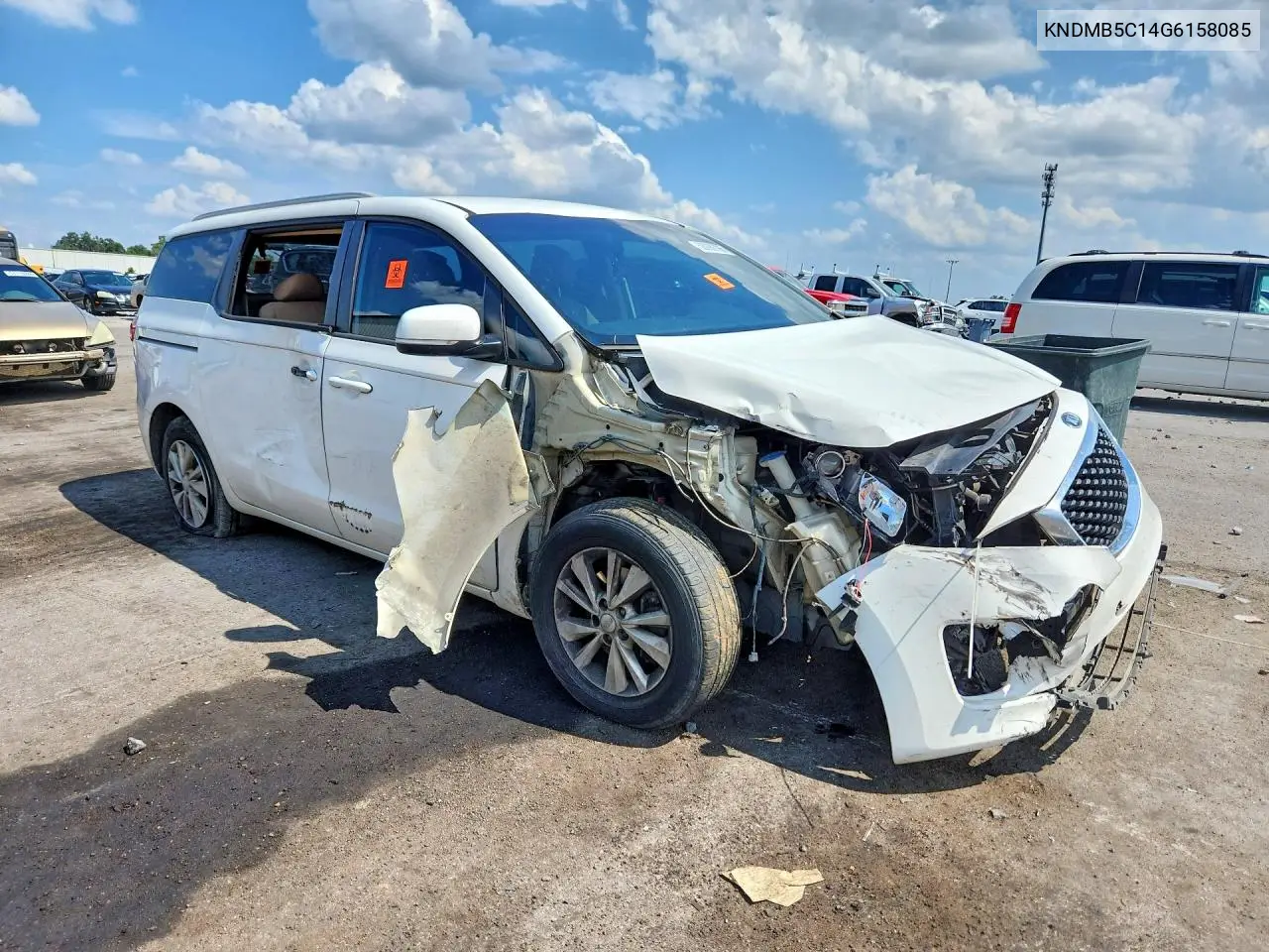 2016 Kia Sedona Lx VIN: KNDMB5C14G6158085 Lot: 58099796
