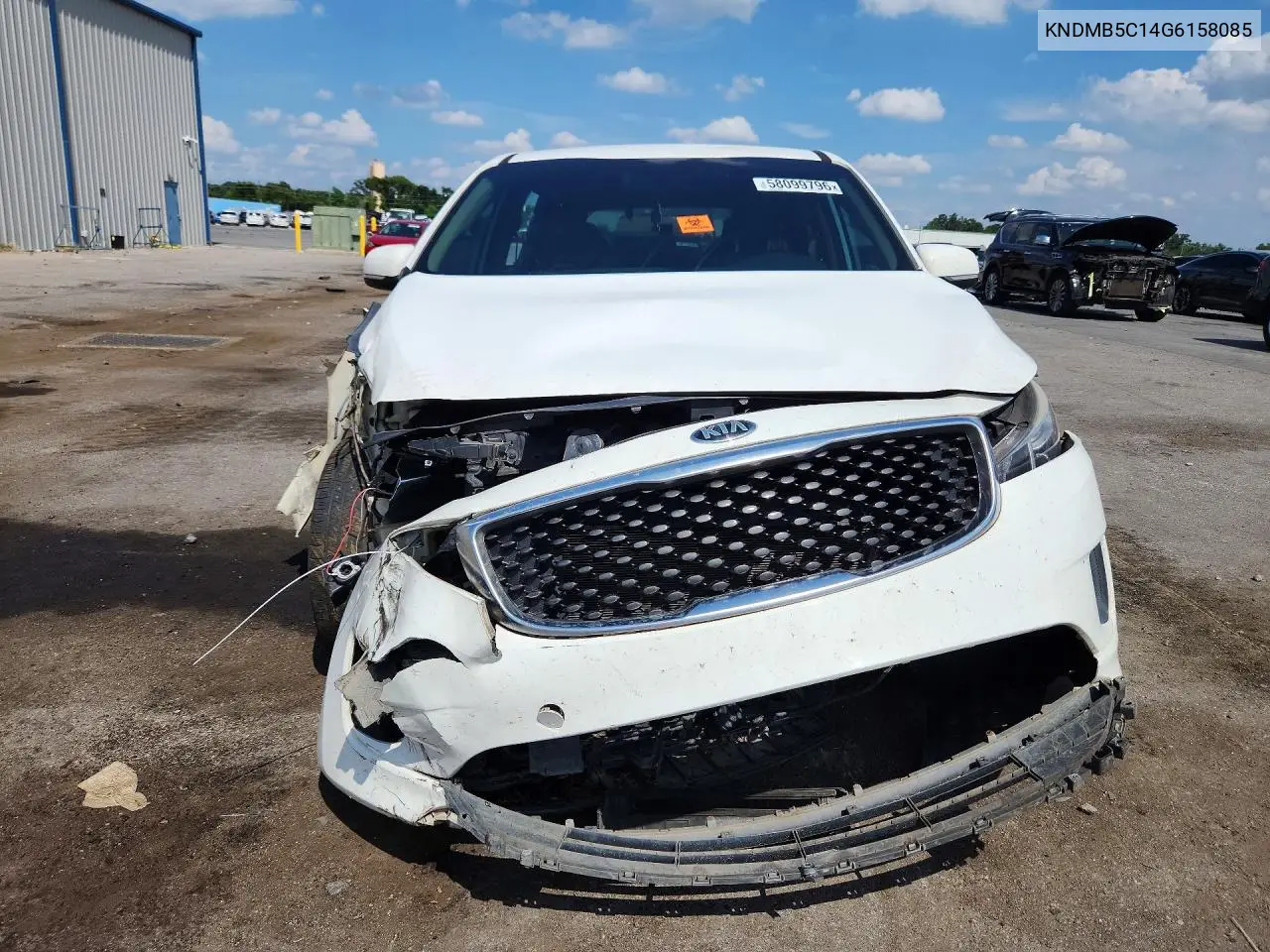 2016 Kia Sedona Lx VIN: KNDMB5C14G6158085 Lot: 58099796
