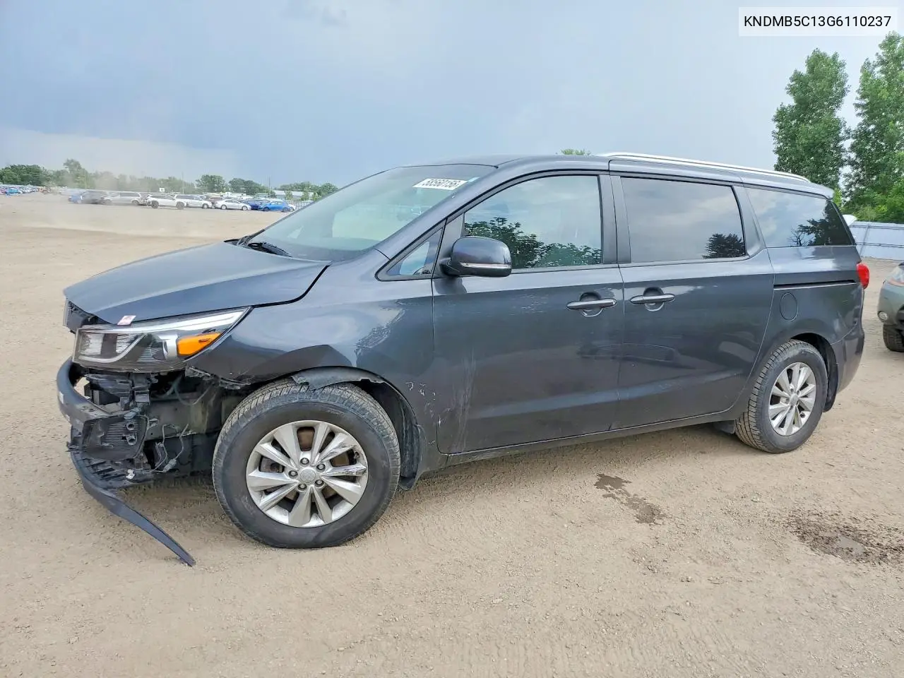 2016 Kia Sedona Lx VIN: KNDMB5C13G6110237 Lot: 58560156
