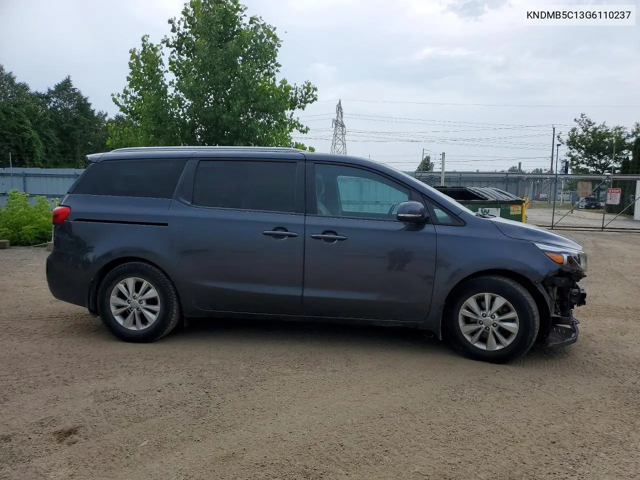 2016 Kia Sedona Lx VIN: KNDMB5C13G6110237 Lot: 58560156