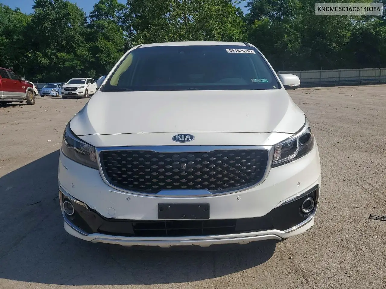 2016 Kia Sedona Sxl VIN: KNDME5C16G6140386 Lot: 59152016