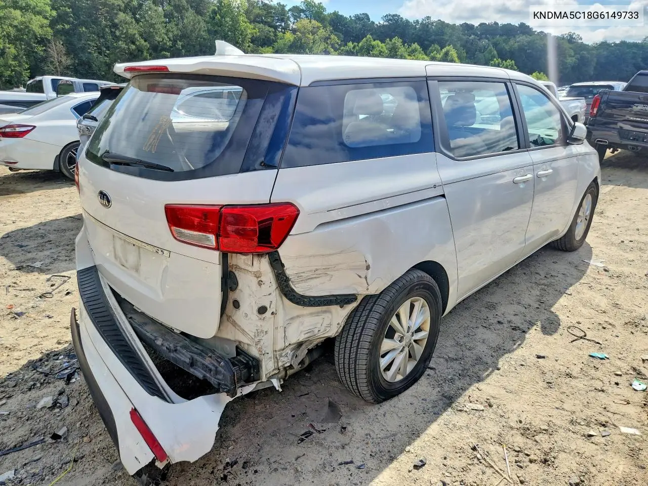 2016 Kia Sedona L VIN: KNDMA5C18G6149733 Lot: 60006206