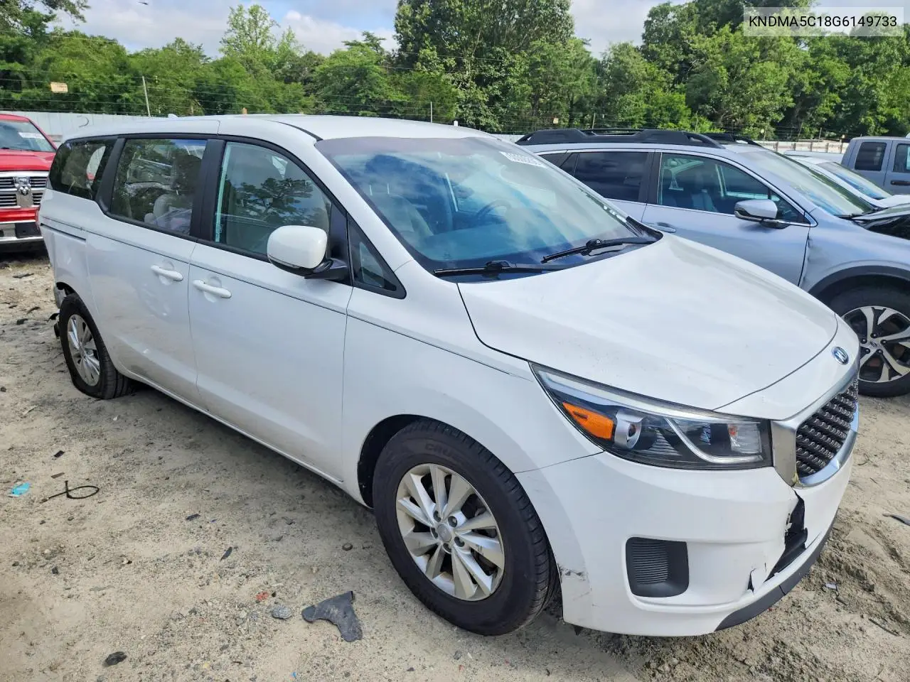 2016 Kia Sedona L VIN: KNDMA5C18G6149733 Lot: 60006206