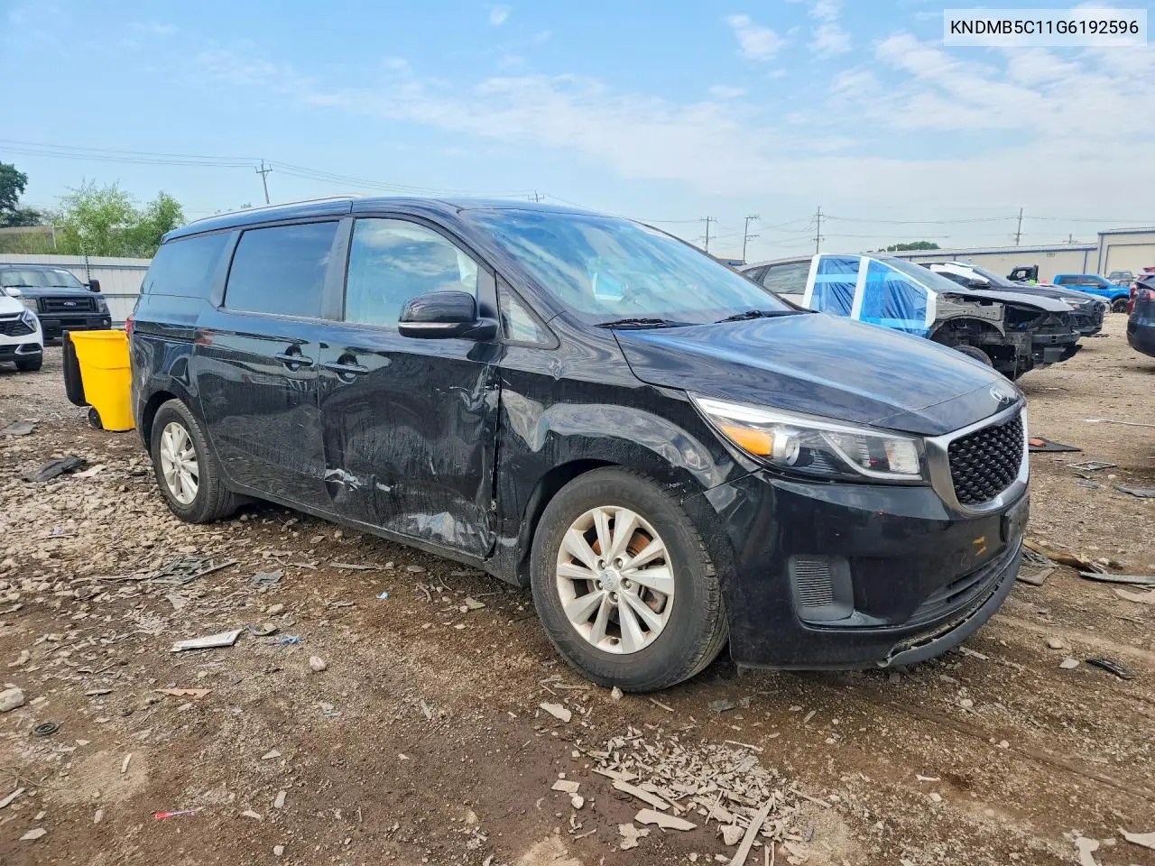 2016 Kia Sedona Lx VIN: KNDMB5C11G6192596 Lot: 60082466