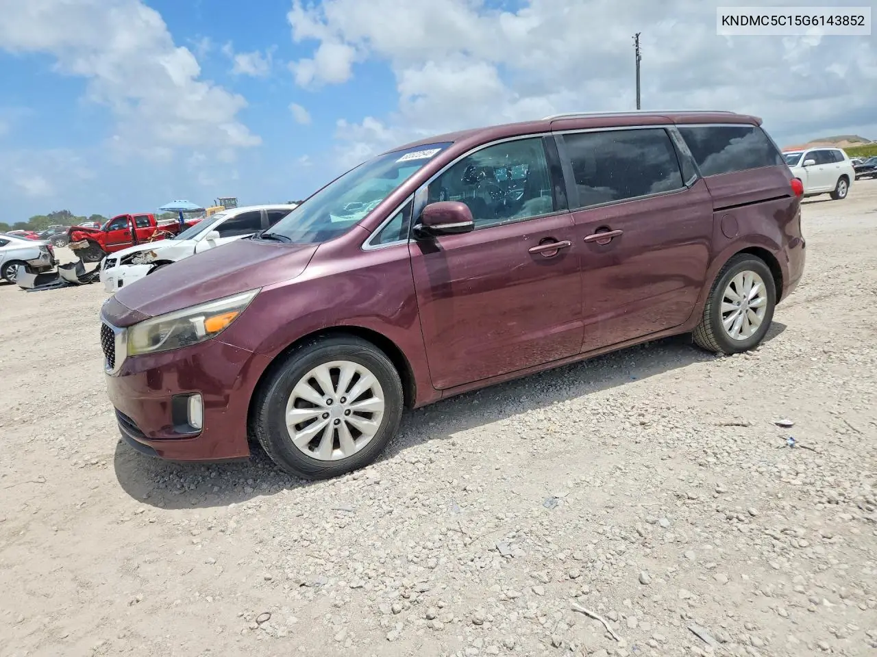 2016 Kia Sedona Ex VIN: KNDMC5C15G6143852 Lot: 60522546