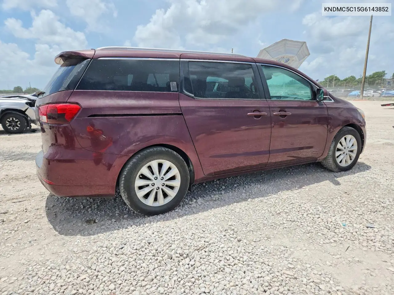 2016 Kia Sedona Ex VIN: KNDMC5C15G6143852 Lot: 60522546