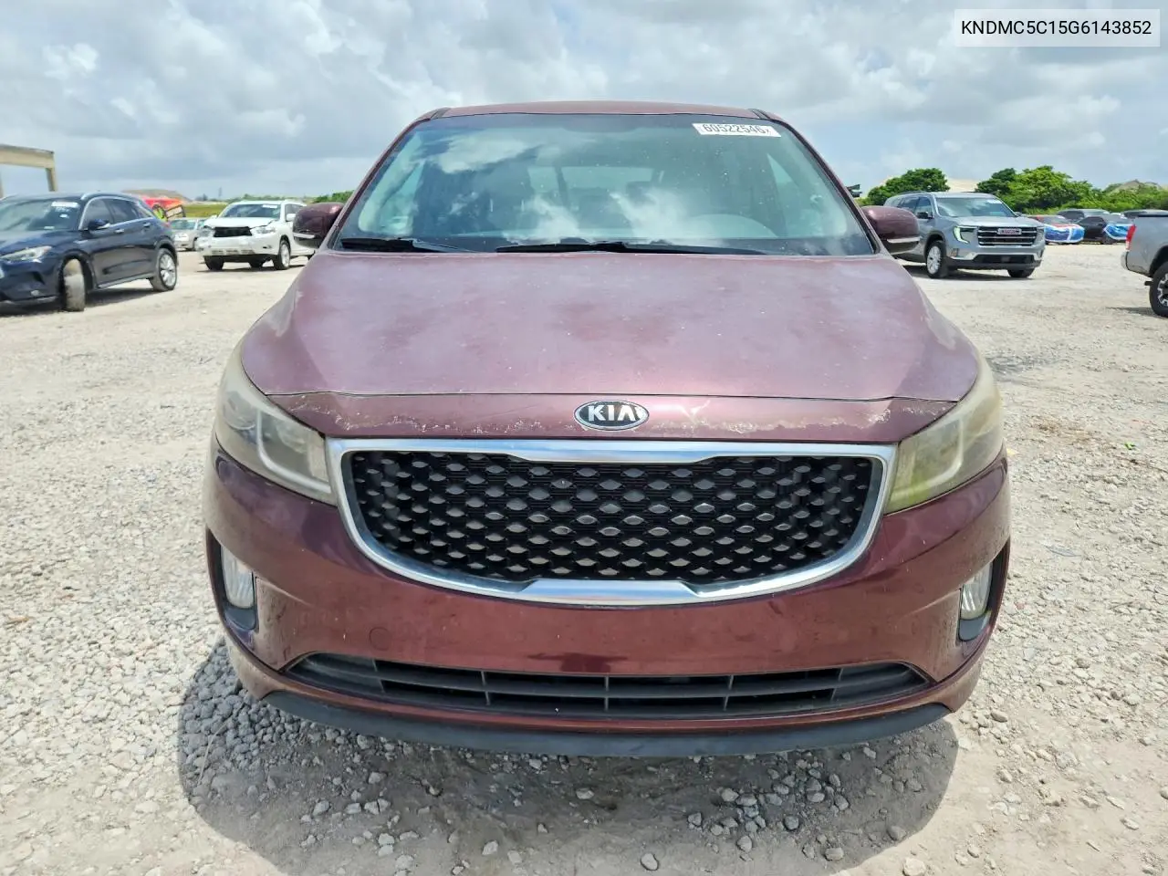 2016 Kia Sedona Ex VIN: KNDMC5C15G6143852 Lot: 60522546